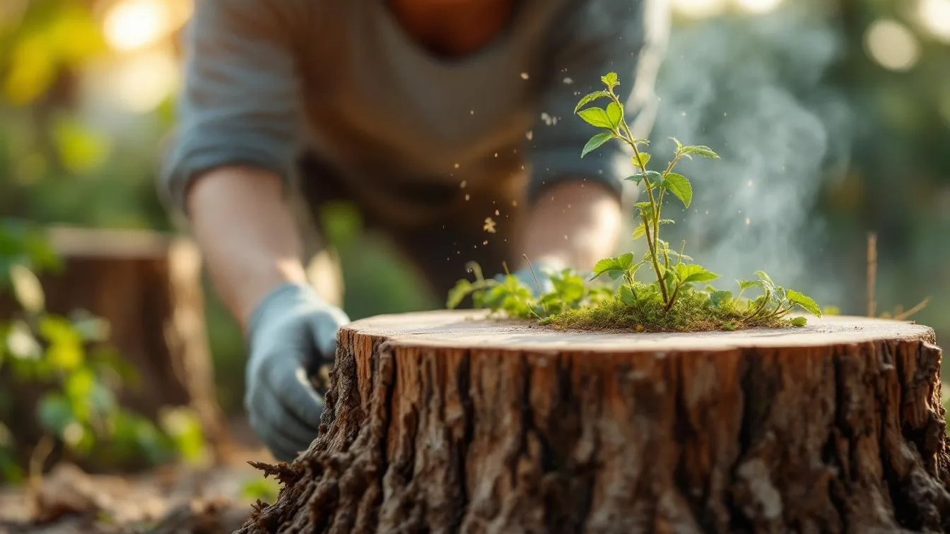 Baumstümpfe entfernen leicht gemacht: Mit dieser Methode sparen Sie sich Axt und Chemikalien