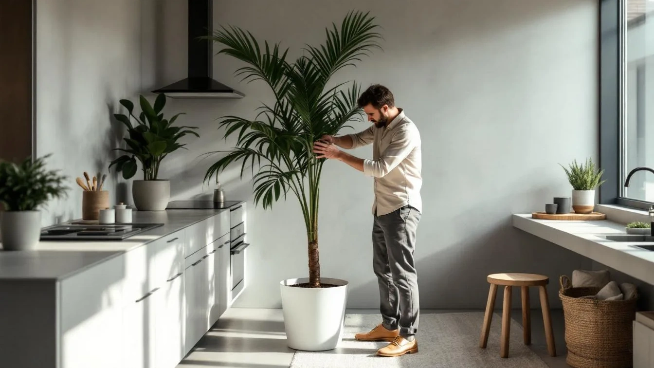 Pflanzenpflege leicht gemacht: So topfen Sie große Areca-Palmen Schritt für Schritt mit Blähton für perfekte Drainage um